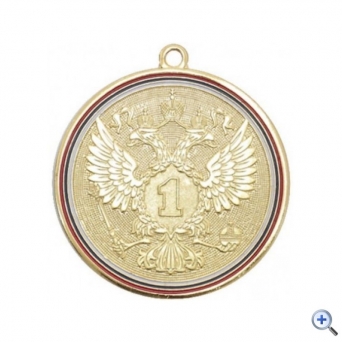 Медаль 1е место золотая MD523